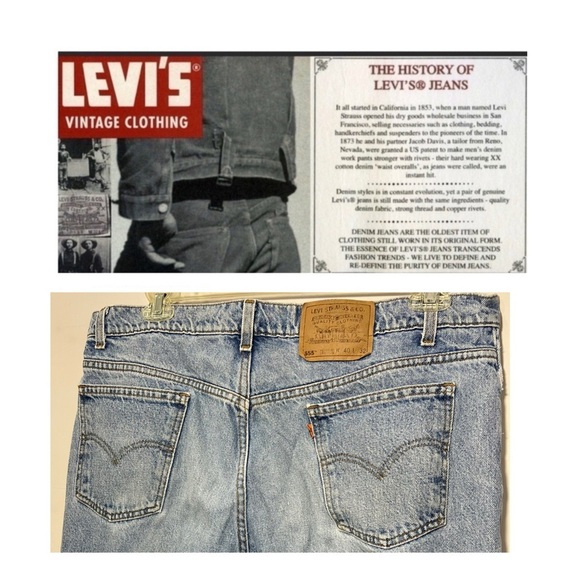 Levi’s 550 Orange Tab Vintage 1980s W40 L32 Jeans Medium Blue Denim 80s retro - Picture 1 of 17
